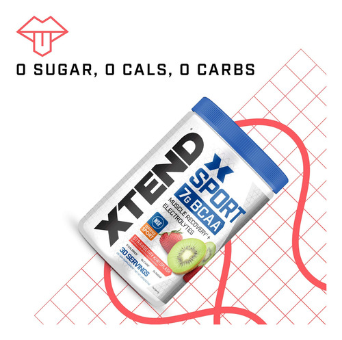 Bcaa Em Pó Scivation Xtend Sport Strawberry Kiwi (30 Porções