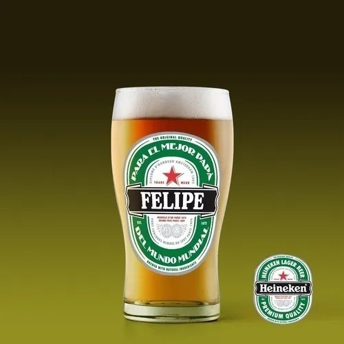 Imagen 1 de 9 de Plantillas Sublimacion Etiquetas Cervezas Día Del Padre Papá