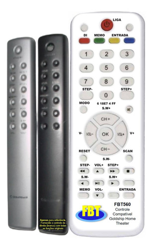 Controle Remoto Compatível Goldship Home Theater Fbt560