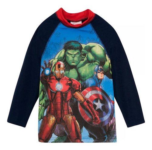 Remera Niño Proteccion Solar Uv Avengers Original