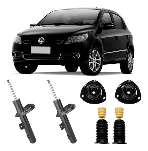 Kit 2 Amortecedores Gol G5 Diant Coxim Rol Batente Coifa