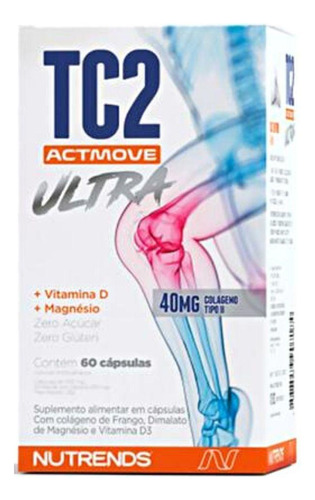 Tc2 Colágeno Tipo Ii Ultra Actmove 60 Cápsulas Nutrends