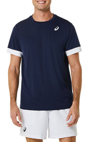 Playera Tennis Asics Court Azul Hombre 2041a255.402