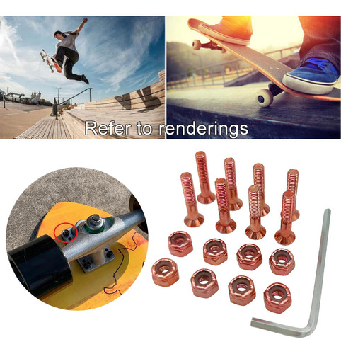 Tornillos Para Patineta Longboard Duradero Naranja