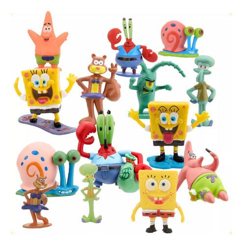 / 14pcs Bob Esponja Patricio Juguetes De Coleccion Regalos