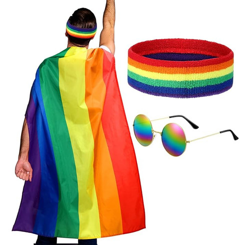 Lgbtq Juego Gafas Sol Con Diseño Arco Iris Orgullo Lesbico G