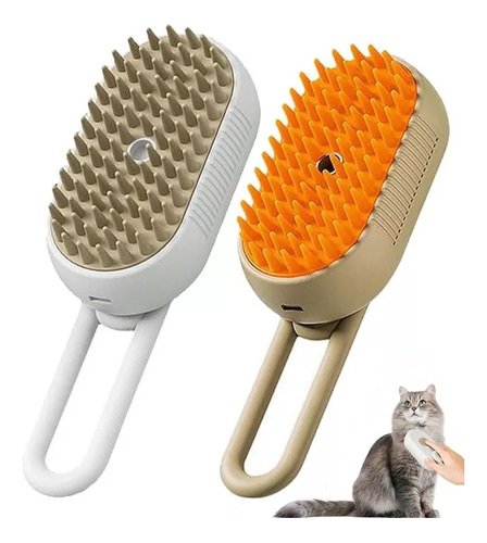 Zt 2 Piezas Cepillo De Vapor Autolimpiante 3 En 1 Para Gatos