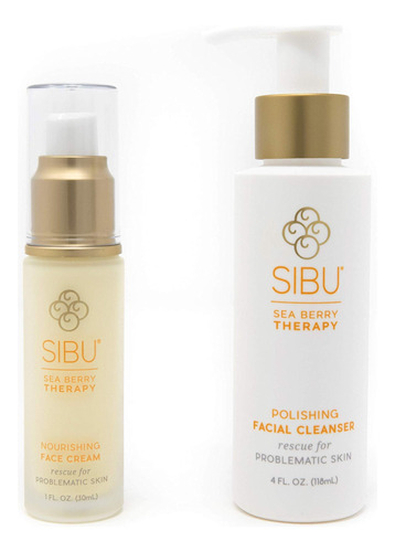 Sibu Paquete De Crema Facial Y Limpiador Facial De 1 Y 4 Onz