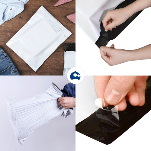 500 Bolsas Sobres Paqueteria Ecommerce 38 X 46 Cm Color Blanco