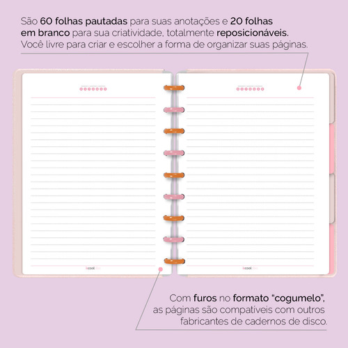 Caderno De Disco Iscool Médio Amuleto Mão De Fátima