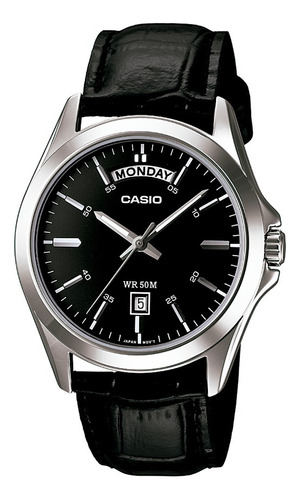 Reloj Casio Mtp-1370l-1avdf Hombre 100% Original Color de la correa Negro Color del bisel Negro Color del fondo Negro