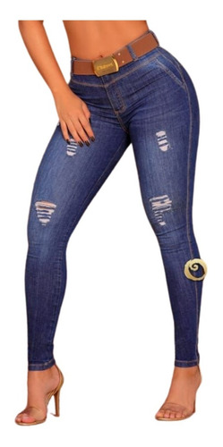 Imagem 2 de 6 de Calça Oxtreet Jeans Oxtreet Levanta Bumbum Feminina Oxtreet