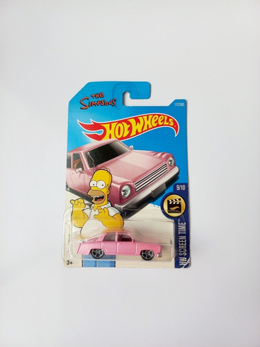 Hot Wheels Auto Rosa The Simpsons Esc 1/64 De Colección 