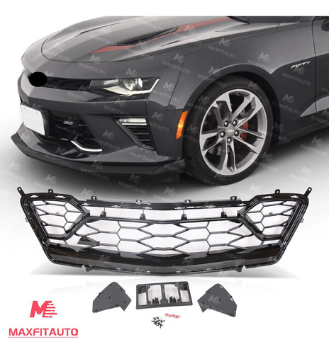 Fits Chevrolet Camaro Ss 2016-2018 Lower Grille Gloss Bl Vvb