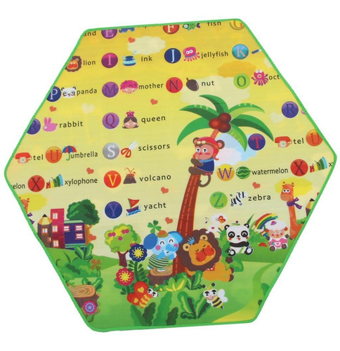 Crianças Bebê Hexagonal Desenho Animado Rastejando Tapete
