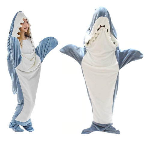 Pijama Tipo Mono De Franela Para Adulto Shark Blanket
