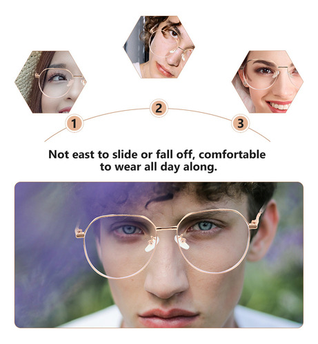 Gafas Ligeras Antiazules Con Marco De Luz Vintage, 2 Unidade