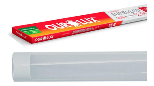 Kit 20 Luminárias Superled Slim 120cm 36w 6500k Luz Branca