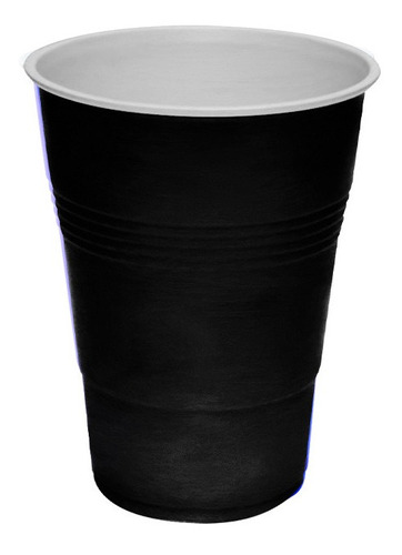 50 Vasos Desechables Color Negro 16oz Biodegradables Bosco