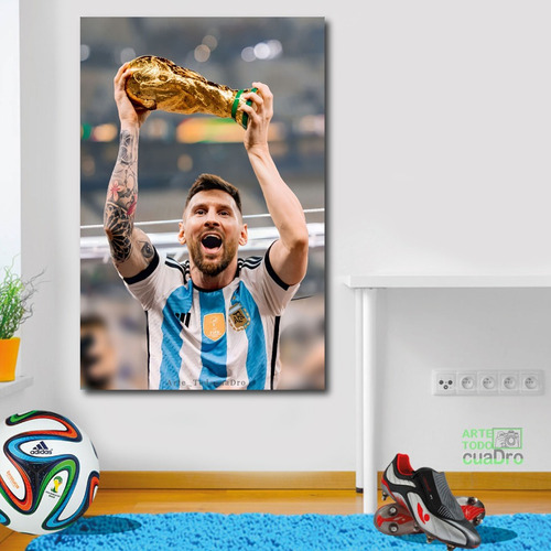 Cuadro De Messi Campeón Del Mundo