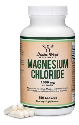 Double Wood Cloruro De Magnesio - 180 Cápsulas De 500 Mg Sfn