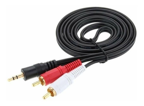 Cable Mini Plug 3.5mm A Rca Macho Punta Dorada 5mts X 2 Unid
