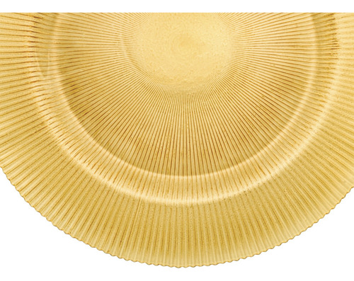 Caja 12 Piezas Plato De Vidrio Base Venecia Dorado