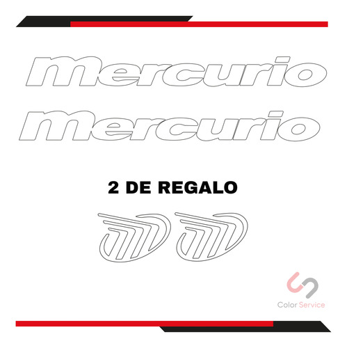 Calca Sticker Mercurio Para Bici De 30x3cm 2p+ 2 De Regalo