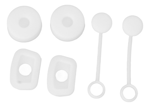 Juego De 6 Tapones De Silicona Para Pajita Reutilizables Y