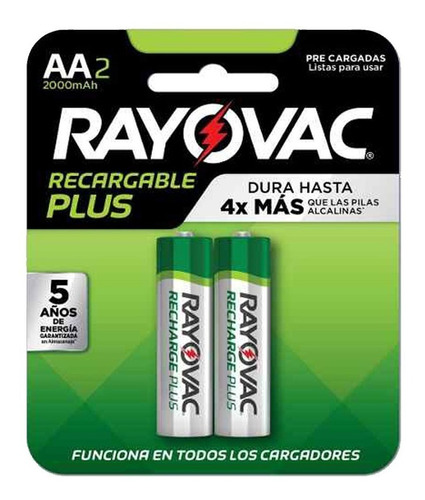 Pilas Recargables Aa Rayovac X2