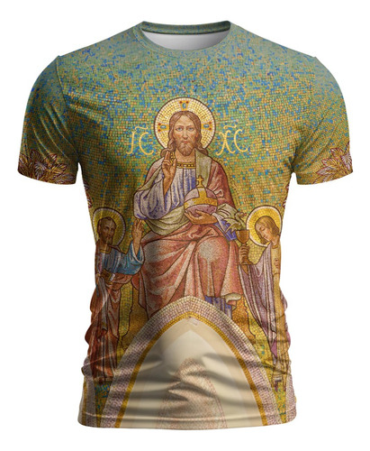 Remera Cristiana, Mosaico De Madrid Jesús Y Apostoles 