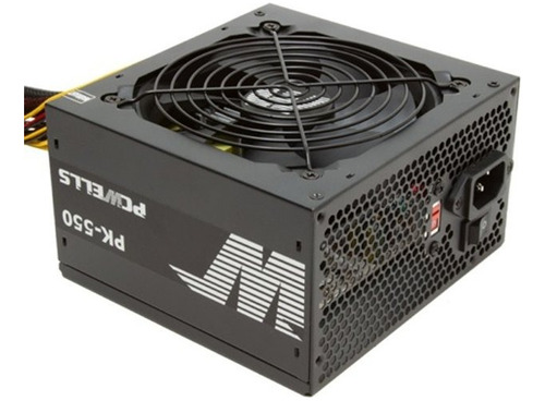 Fonte Atx 550w Real Gamer Pcwells Pk-550 24p Bivolt C/ Cabo