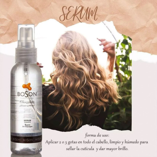 Serum Boson Chocolate Sin Enjuague Brillo Antifrizz 60 Ml