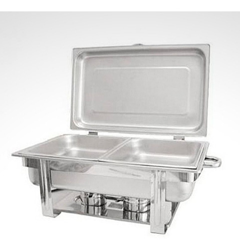 Chaffing Simple Batea Acero Inox + Calentador + Tapa