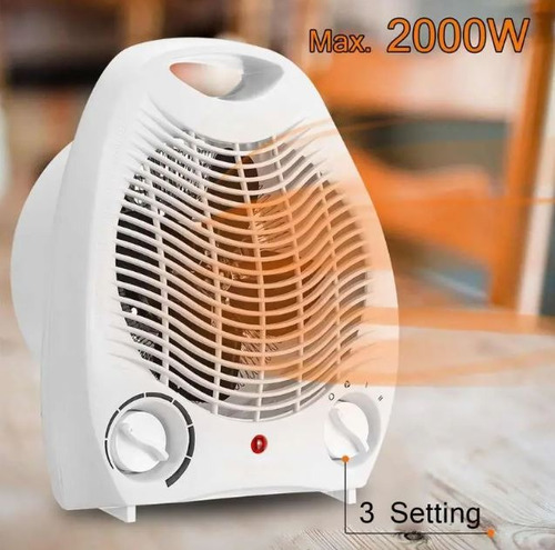 Calefactor Eléctrico Termoventilador 2000w Color Blanco
