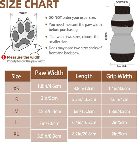 Pupteck Calcetines Antideslizantes Para Perros Con Doble...
