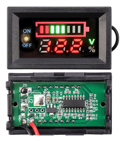Voltímetro Digital Led Para Monitoreo De Voltaje En Tiempo R