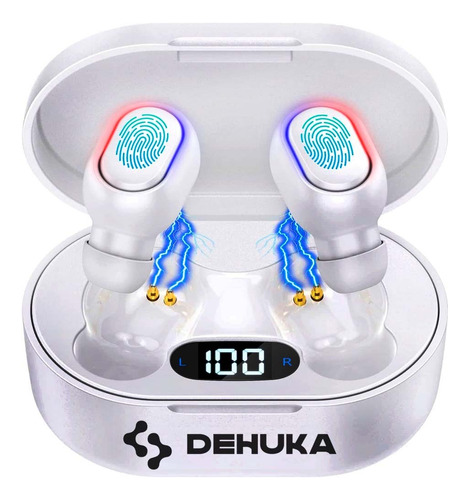 Auriculares Inalámbricos Bluetooth In-ear LED Dehuka