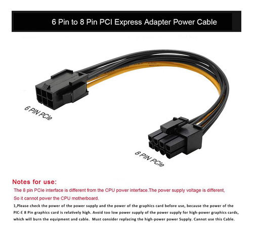 Paquete De 8 Cables De Alimentación Para Tarjetas Gráficas,