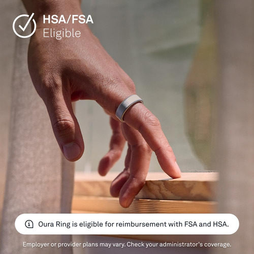 Oura Ring 4 Smart Ring Monitor Personal Silver Brushed T:13