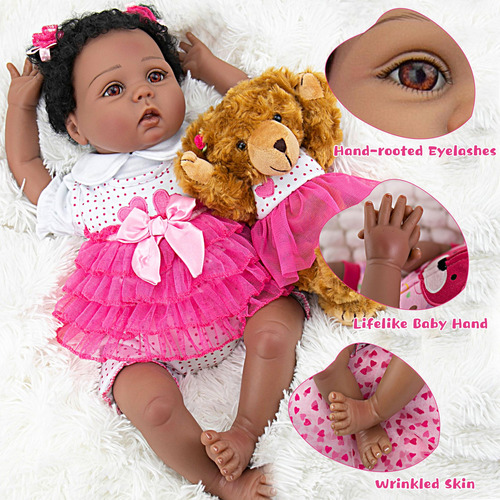Milidool Muñeca De Bebé Recién Nacida Afroamericana Con