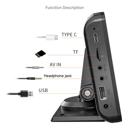 Reproductor De Mp5 Bt For Automóvil De 7 Pulgadas Receptor