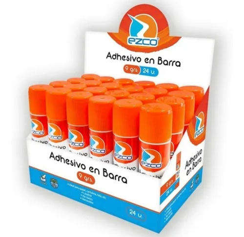 Caja X 24 Barras Adhesivas Ezco 9 Grs. 