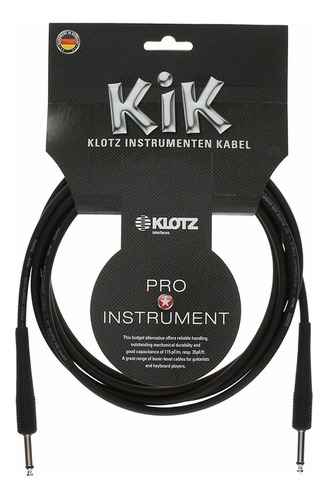 Cable Plug-plug Klotz De 6 Metros Kik6.0ppsw Kik6 0ppsw Color Negro