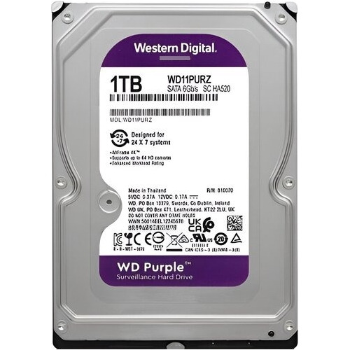 Wd Purple Disco Duro Interno 1tb Videovigilancia