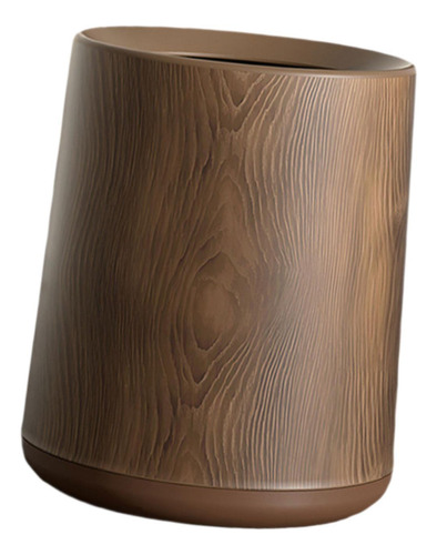 Papelera De Madera Con Vetas, Papelera De Estilo Con Base