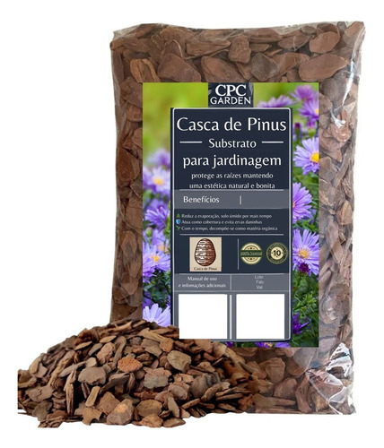 Casca De Pinus Para Jardinagem Cpc Garden 10 Litros