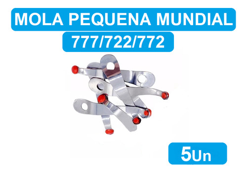 5 Molas Curta Pequena + 5 Parafusos Original Mundial Alicate Cutícula 777/722/ 772