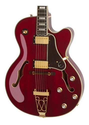 Guitarra eléctrica Epiphone Archtop Joe Pass Emperor II Pro hollow body de arce 2018 wine red con diapasón de palo de rosa