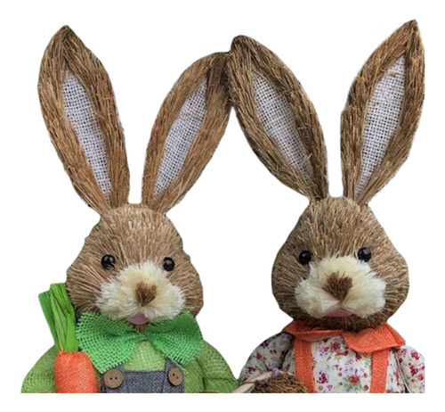 2 Uds De Pascua De Paja Decoración Hecha A Mano Estilo B